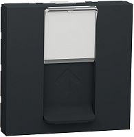 Розетка компьютерная без рамки Schneider Electric Unica Modular 1-м. 2 мод. RJ45 6e антрацит картинка